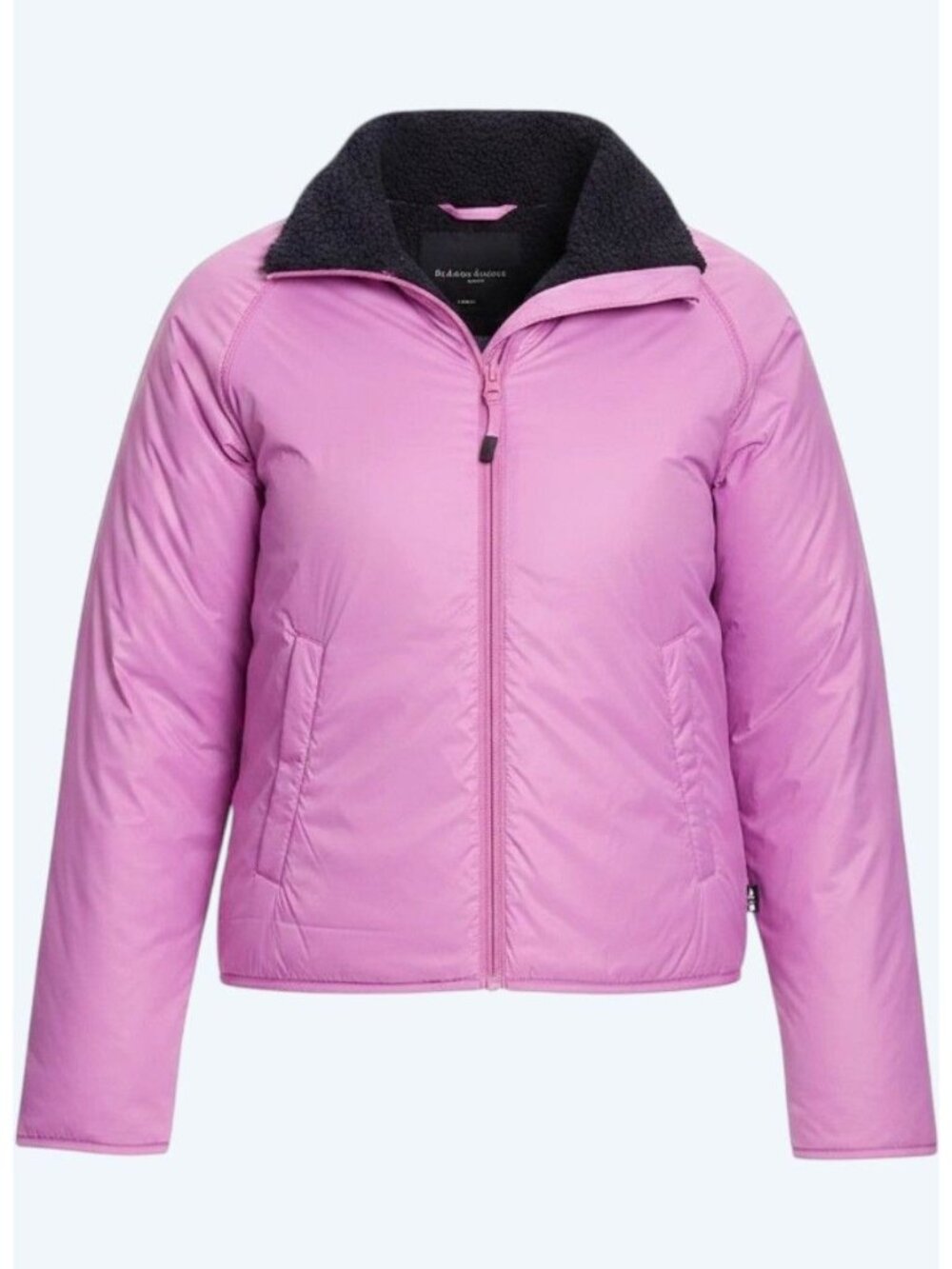 Bass Outdoors Reversible Sherpa Jacket Womens L Navy Pink Sherpa Fleece Nylon NE